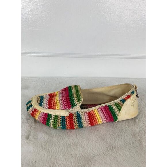 The Sak Womens Knitted Rainbow Striped Slip-On Loafers Size 6M - Picture 4 of 9